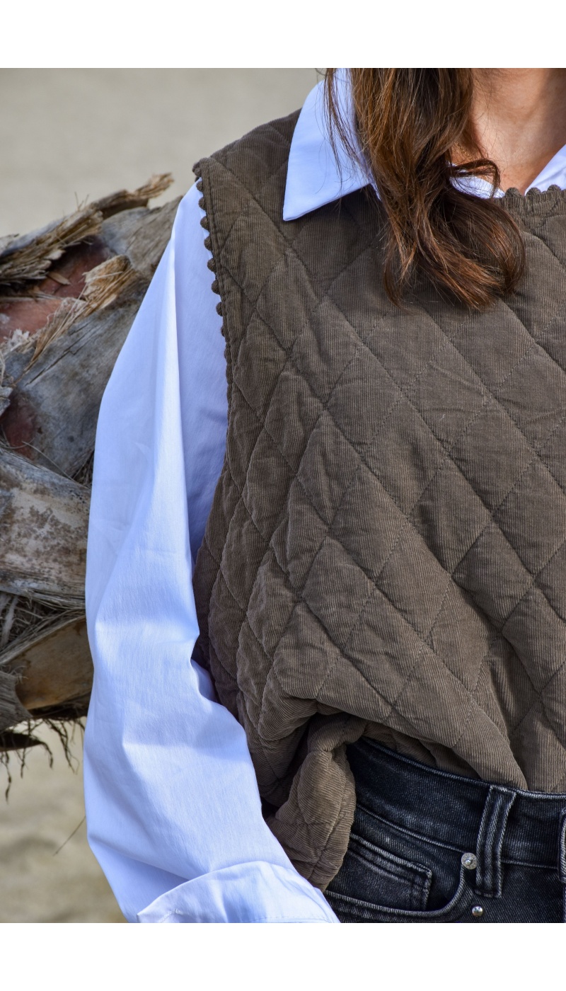 Haut Velours Taupe VANINA