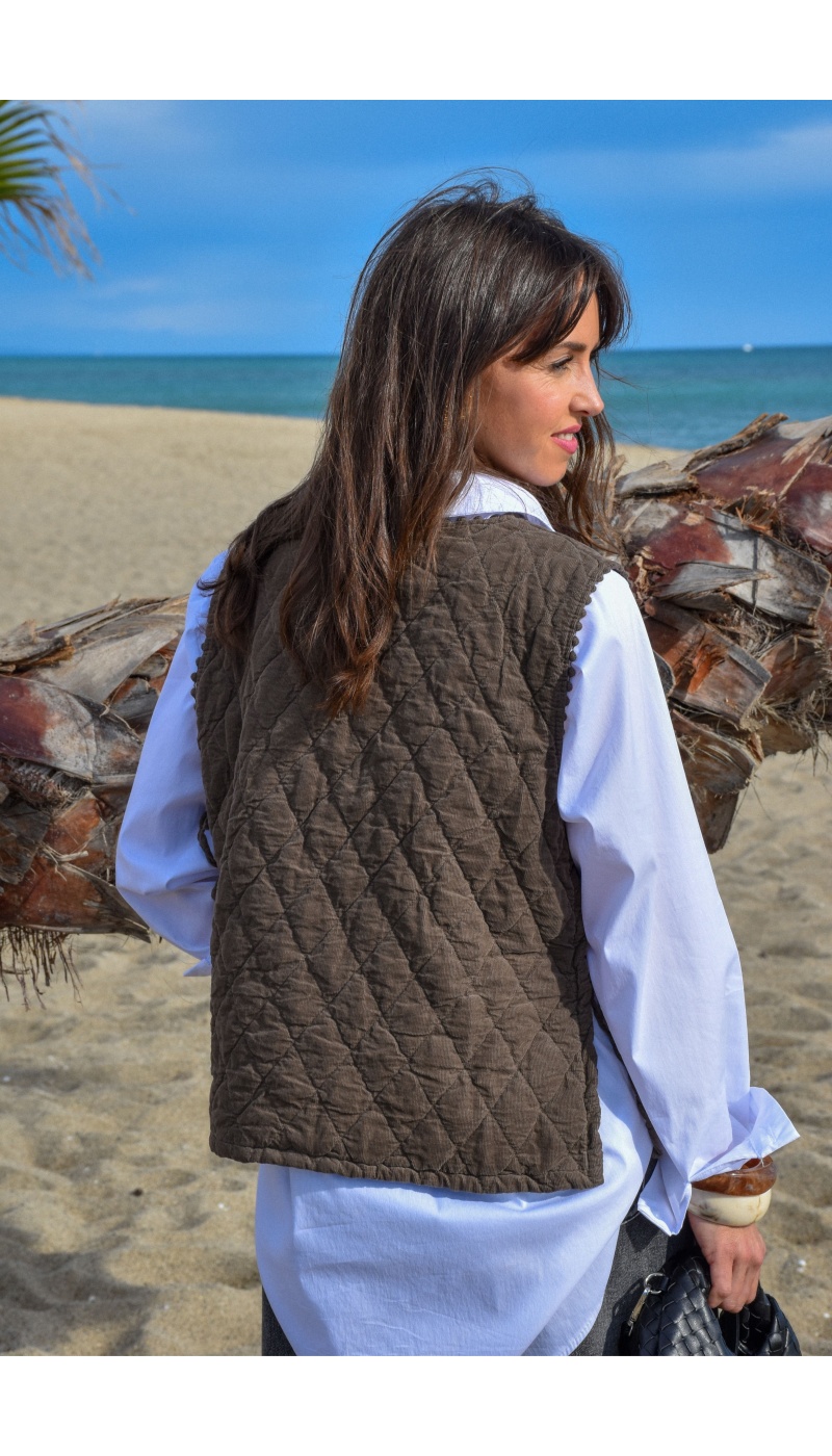 Haut Velours Taupe VANINA