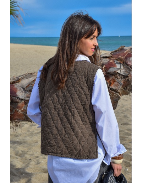 Haut Velours Taupe VANINA