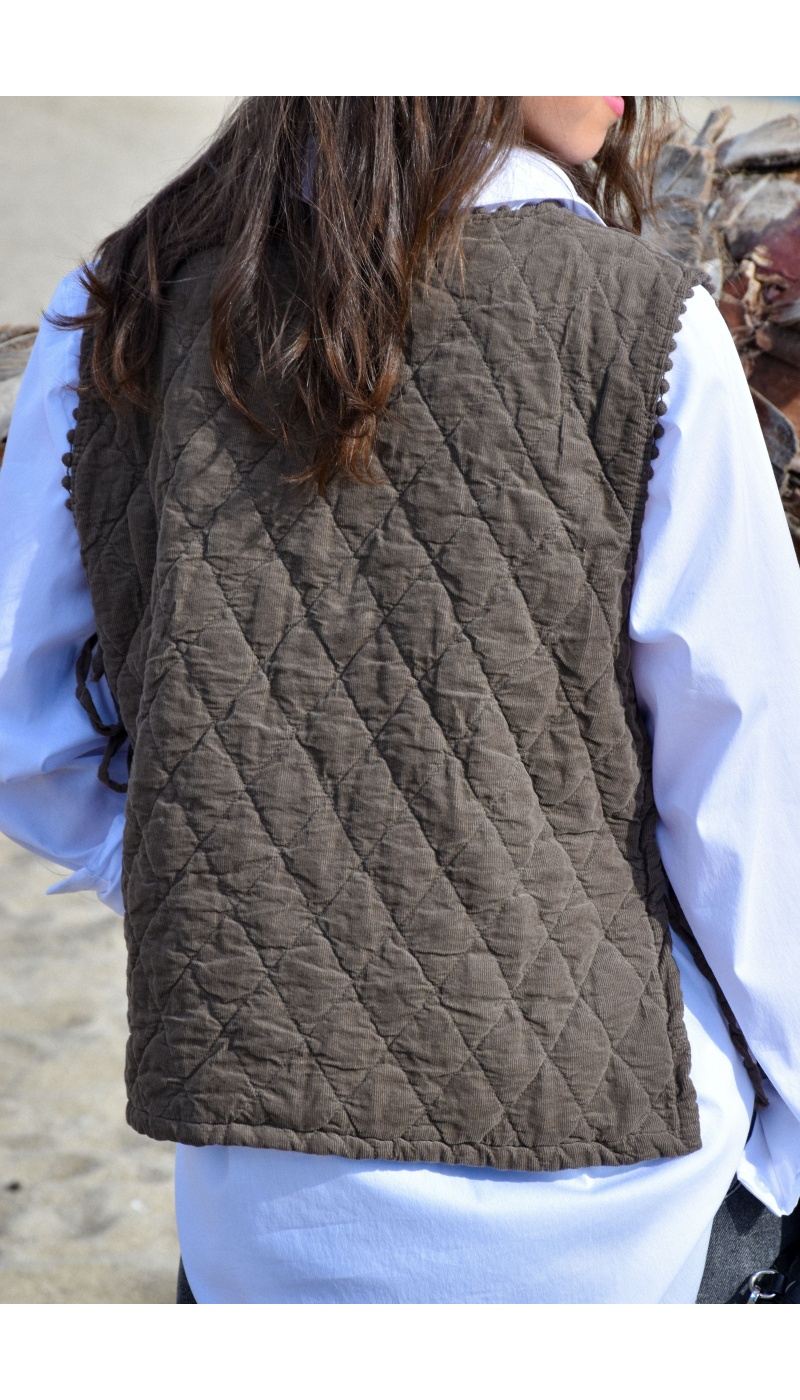 Haut Velours Taupe VANINA