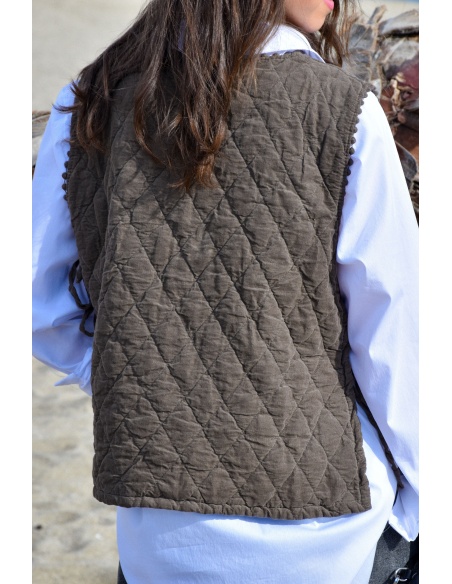 Haut Velours Taupe VANINA