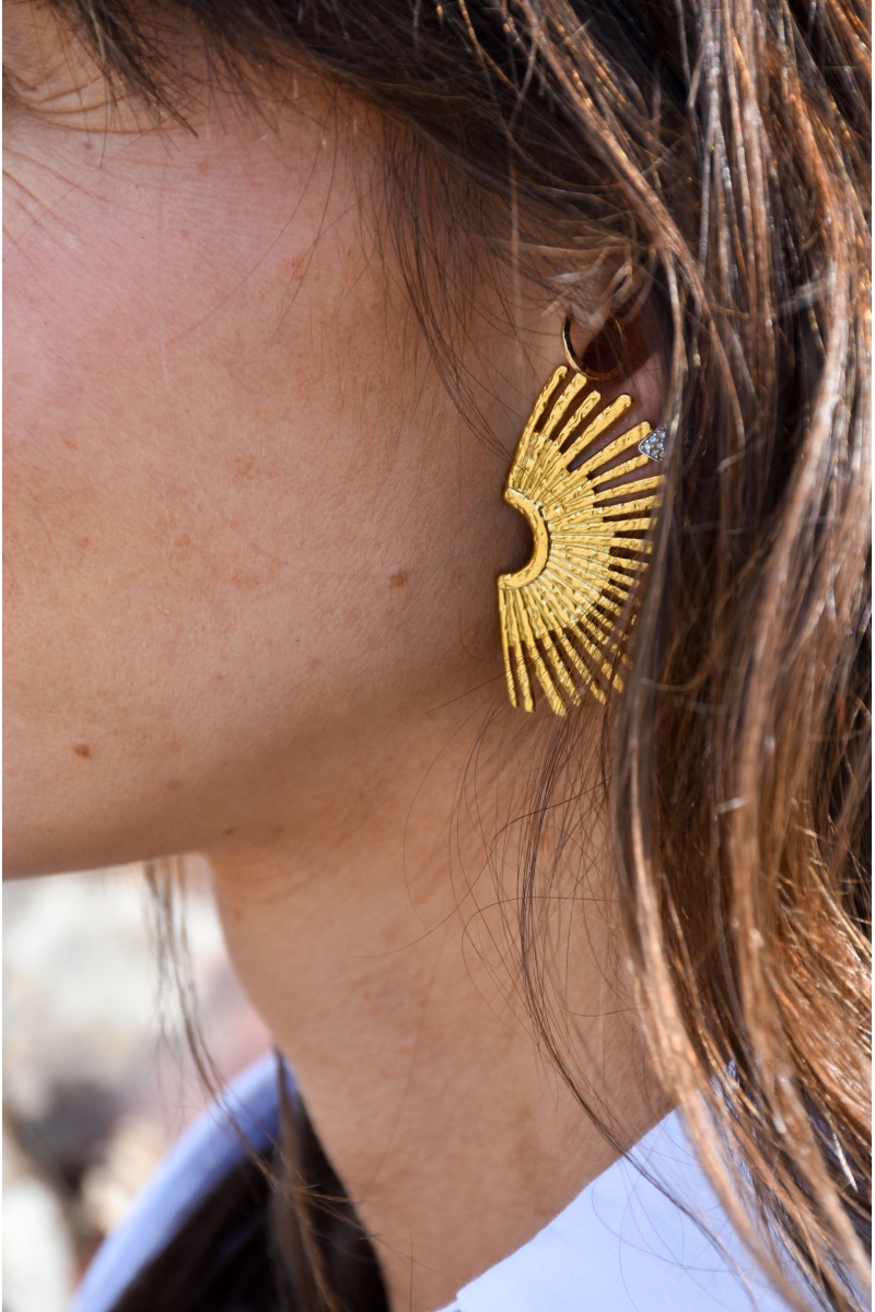 pretty baby SOLEIL DORE BOUCLES D'OREILLES 2