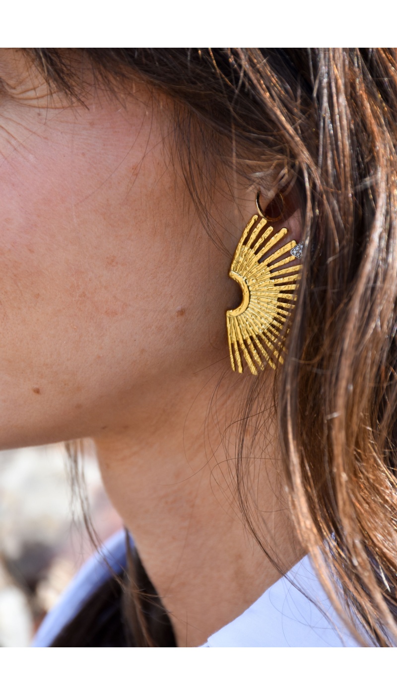 pretty baby SOLEIL DORE BOUCLES D'OREILLES