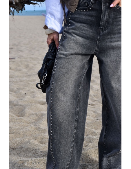 unicorn CLOUR GRIS JEANS FEMME