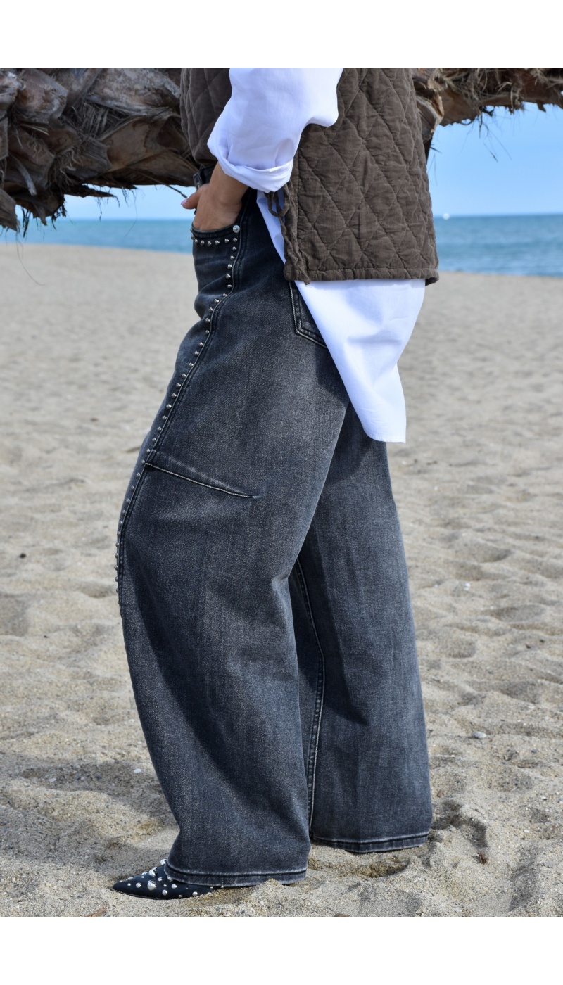 unicorn CLOUR GRIS JEANS FEMME