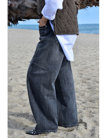 unicorn CLOUR GRIS JEANS FEMME