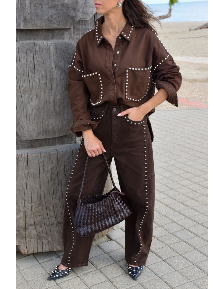 unicorn CLOUT MARRON PANTALON FEMME