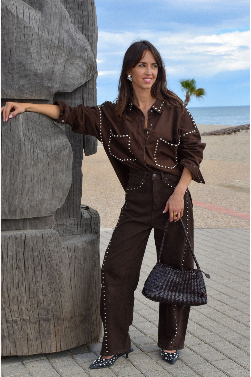 Jean Clouté Marron ALESSIA 2