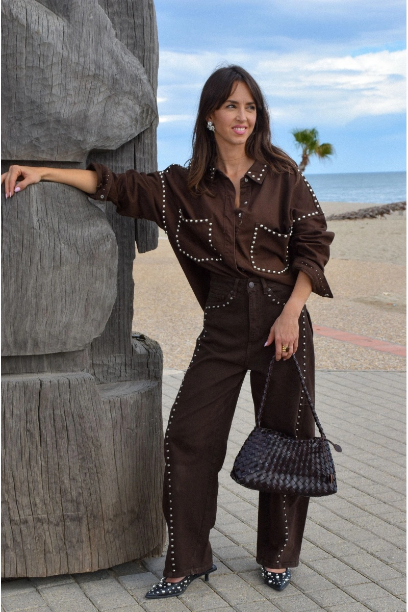 unicorn CLOUT MARRON PANTALON FEMME 2