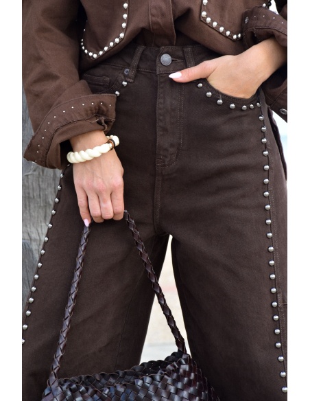 unicorn CLOUT MARRON PANTALON FEMME