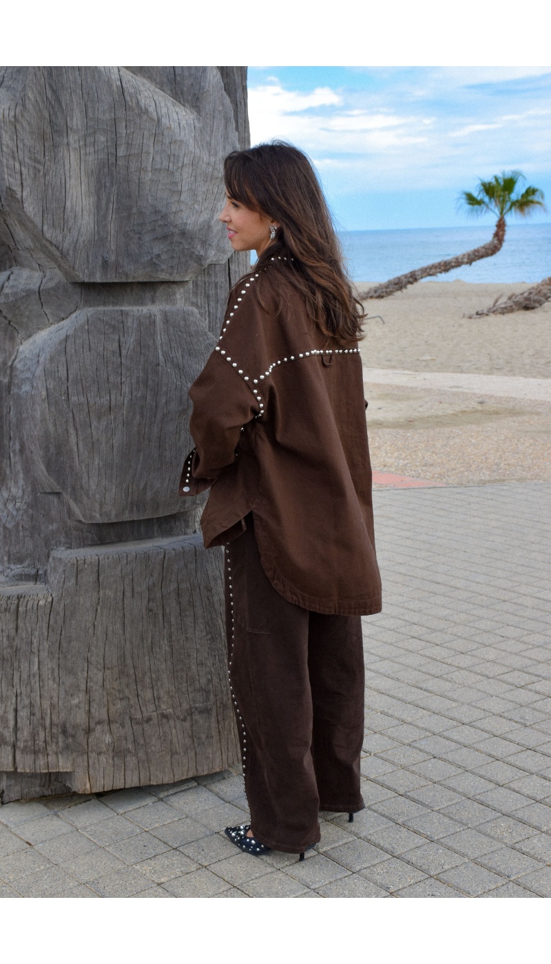 unicorn CLOUT MARRON PANTALON FEMME