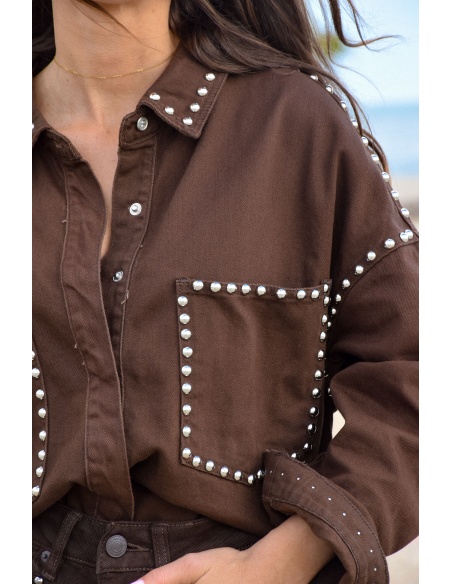 Veste Jean Marron VIOLETTA