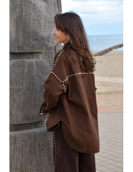 Veste Jean Marron VIOLETTA