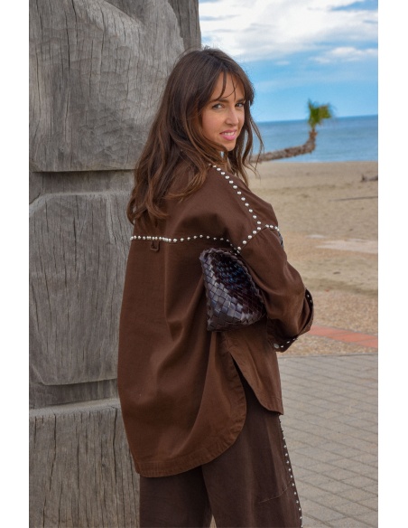 Veste Jean Marron VIOLETTA