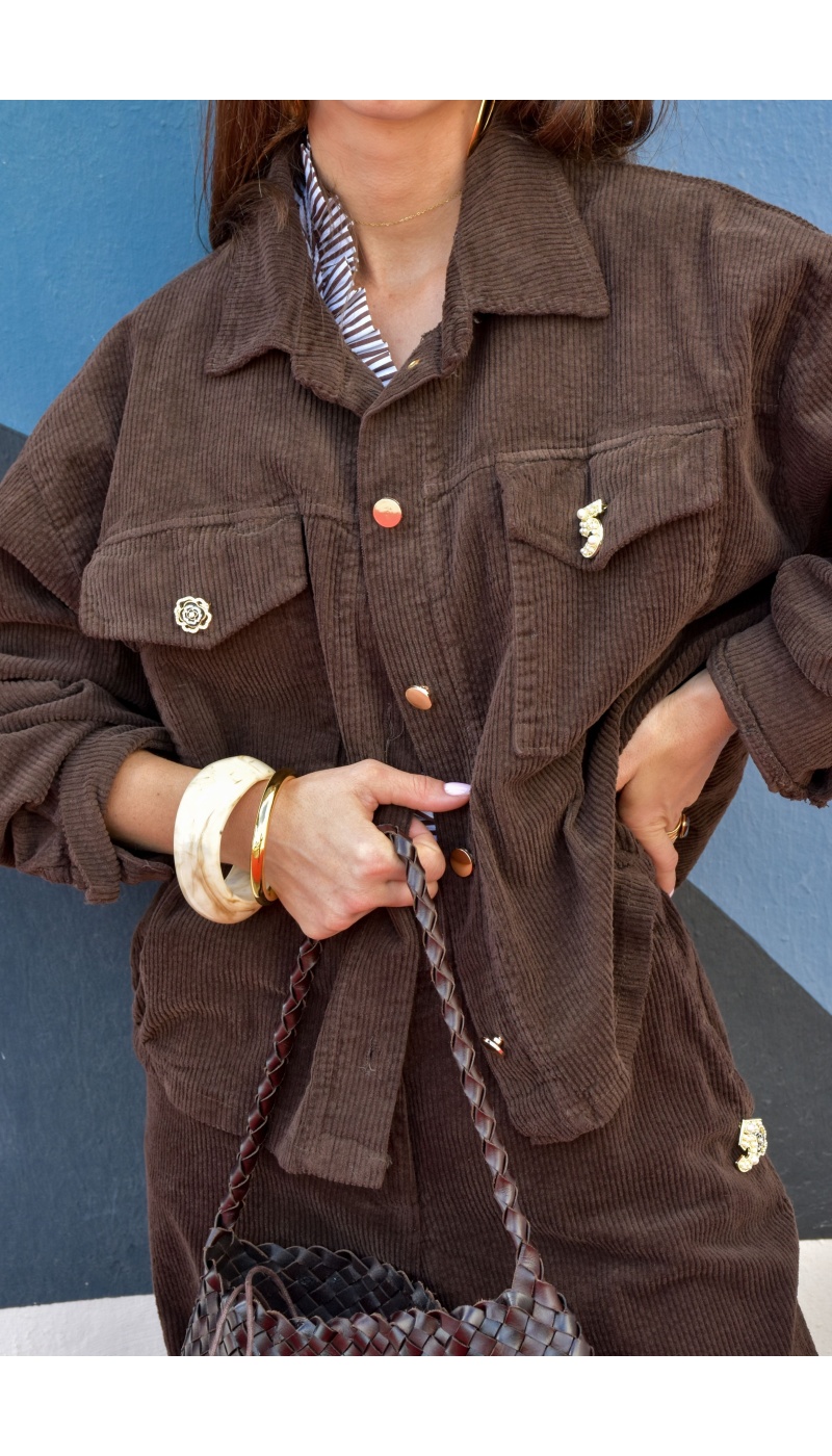 Veste Velours Marron GIADA Veste Velours Marron GIADA