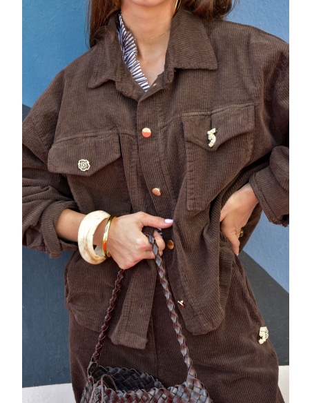 Veste Velours Marron GIADA