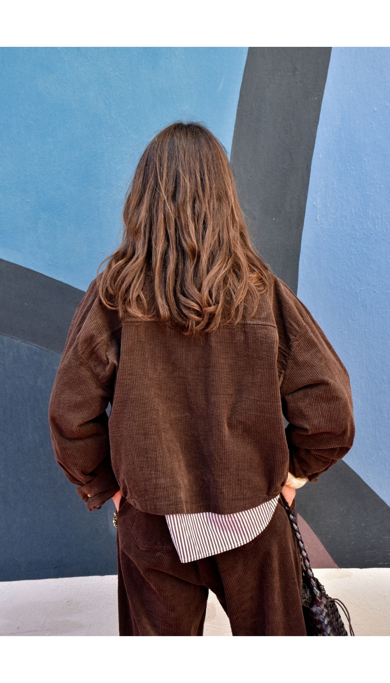 april vintage VELOUR CHOCO CHEMISIER april vintage VELOUR CHOCO CHEMISIER