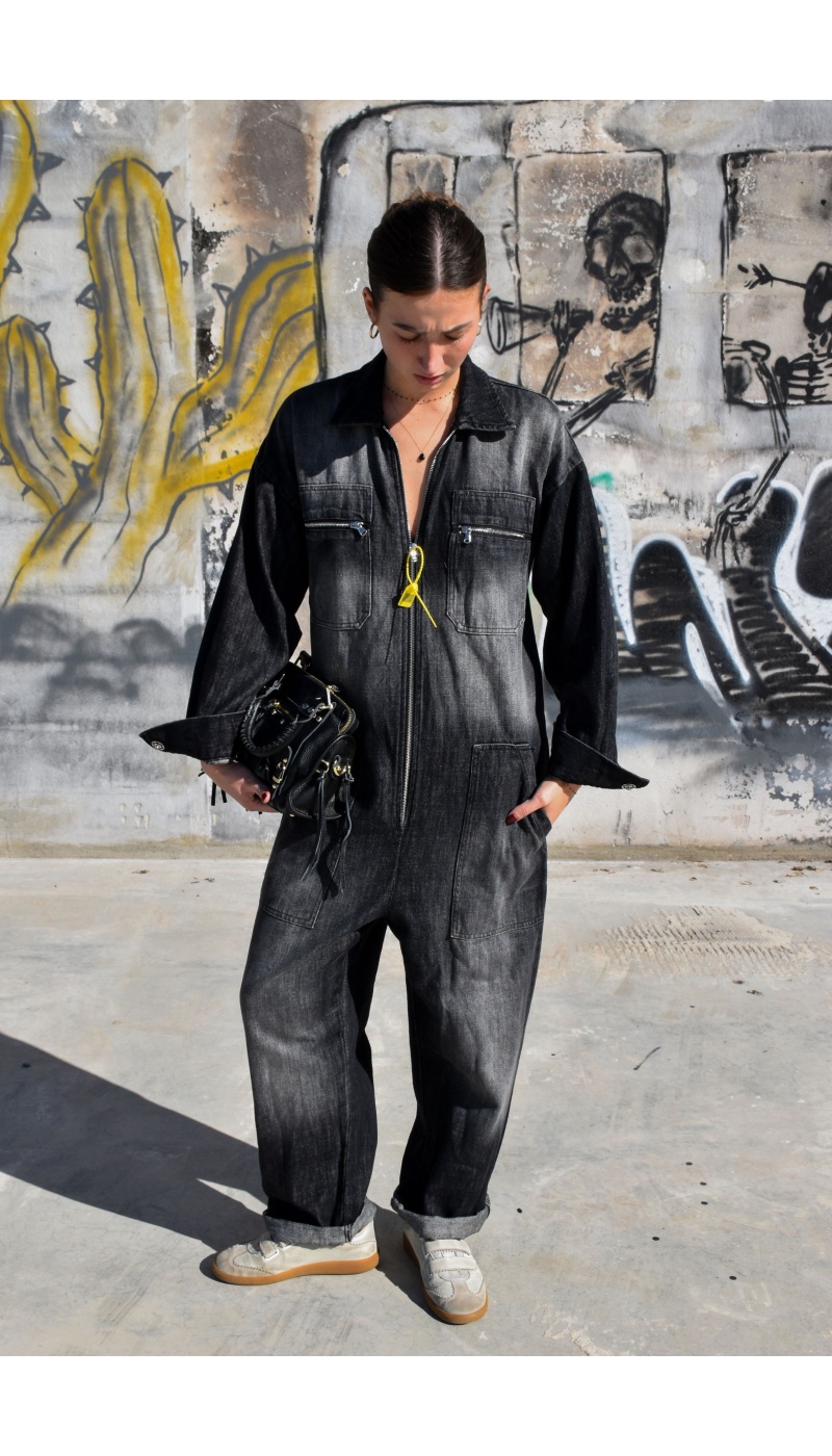 Combinaison Jean Noir NILO Combinaison Jean Noir NILO