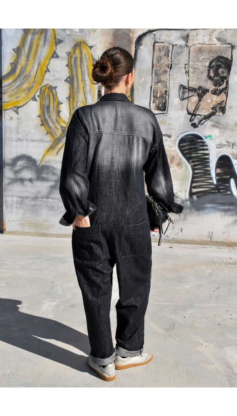 Combinaison Jean Noir NILO Combinaison Jean Noir NILO