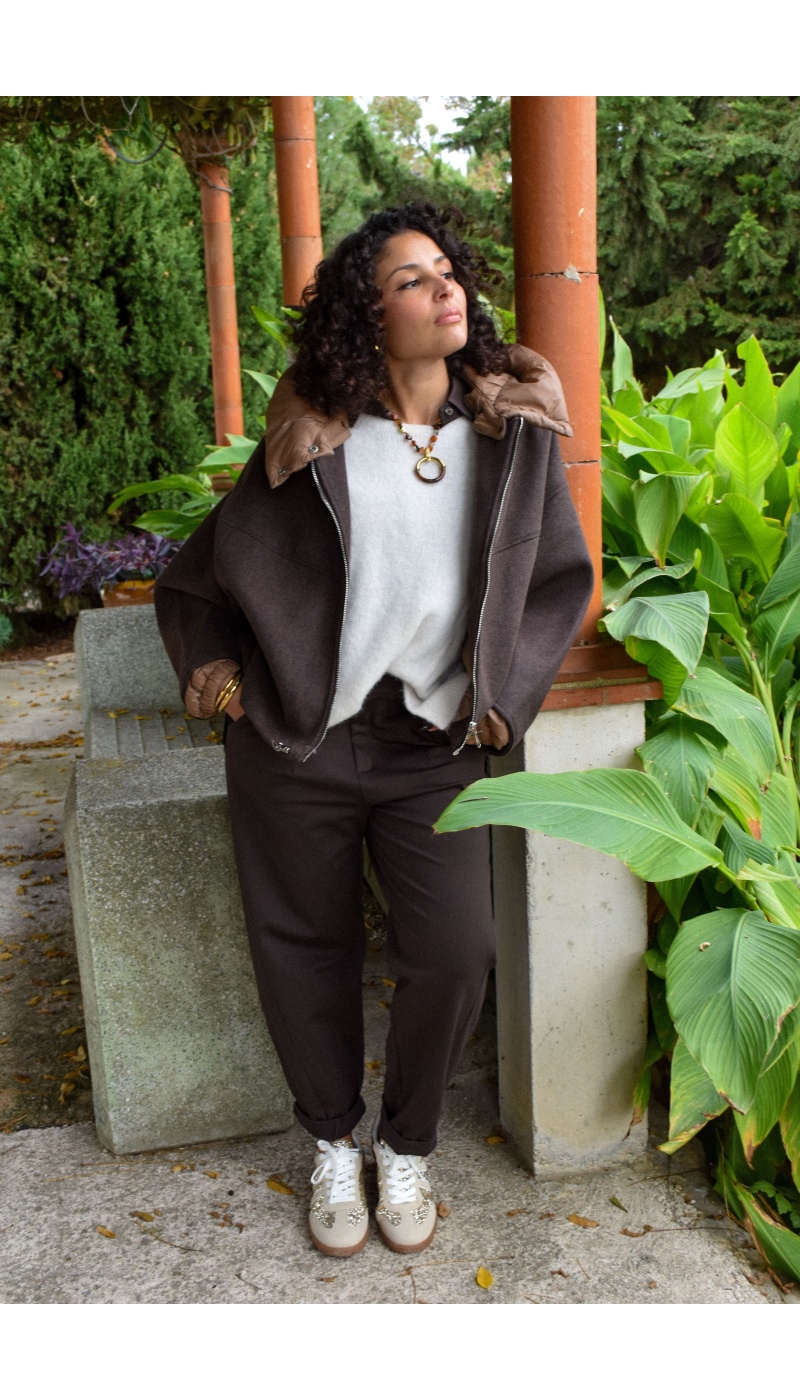 minth srl CEINTU MARRON PANTALON FEMME