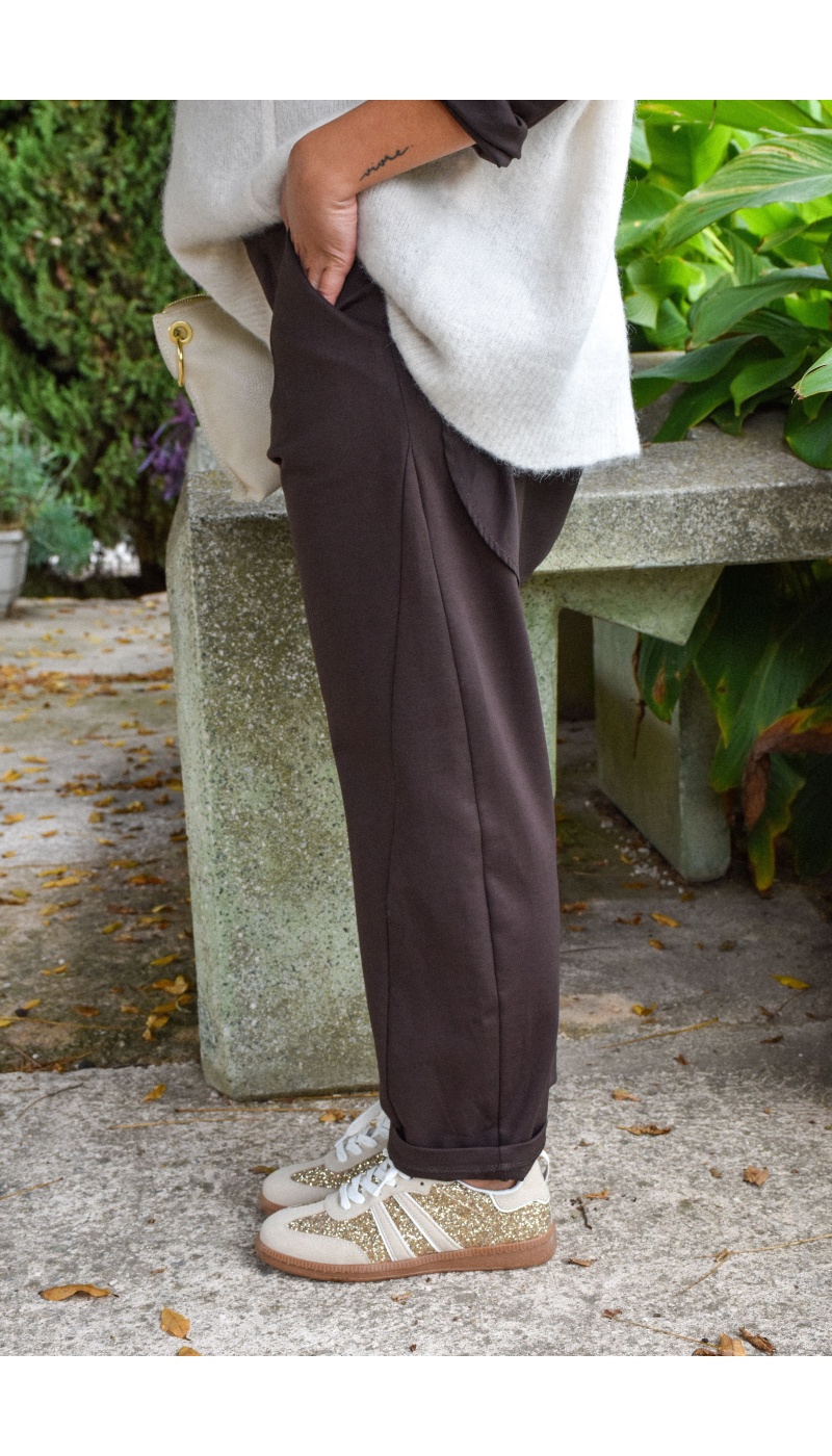 minth srl CEINTU MARRON PANTALON FEMME