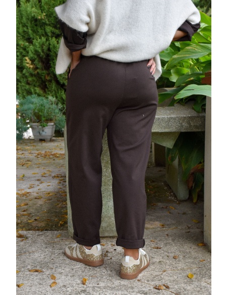 Pantalon Carotte Marron LEONARDO