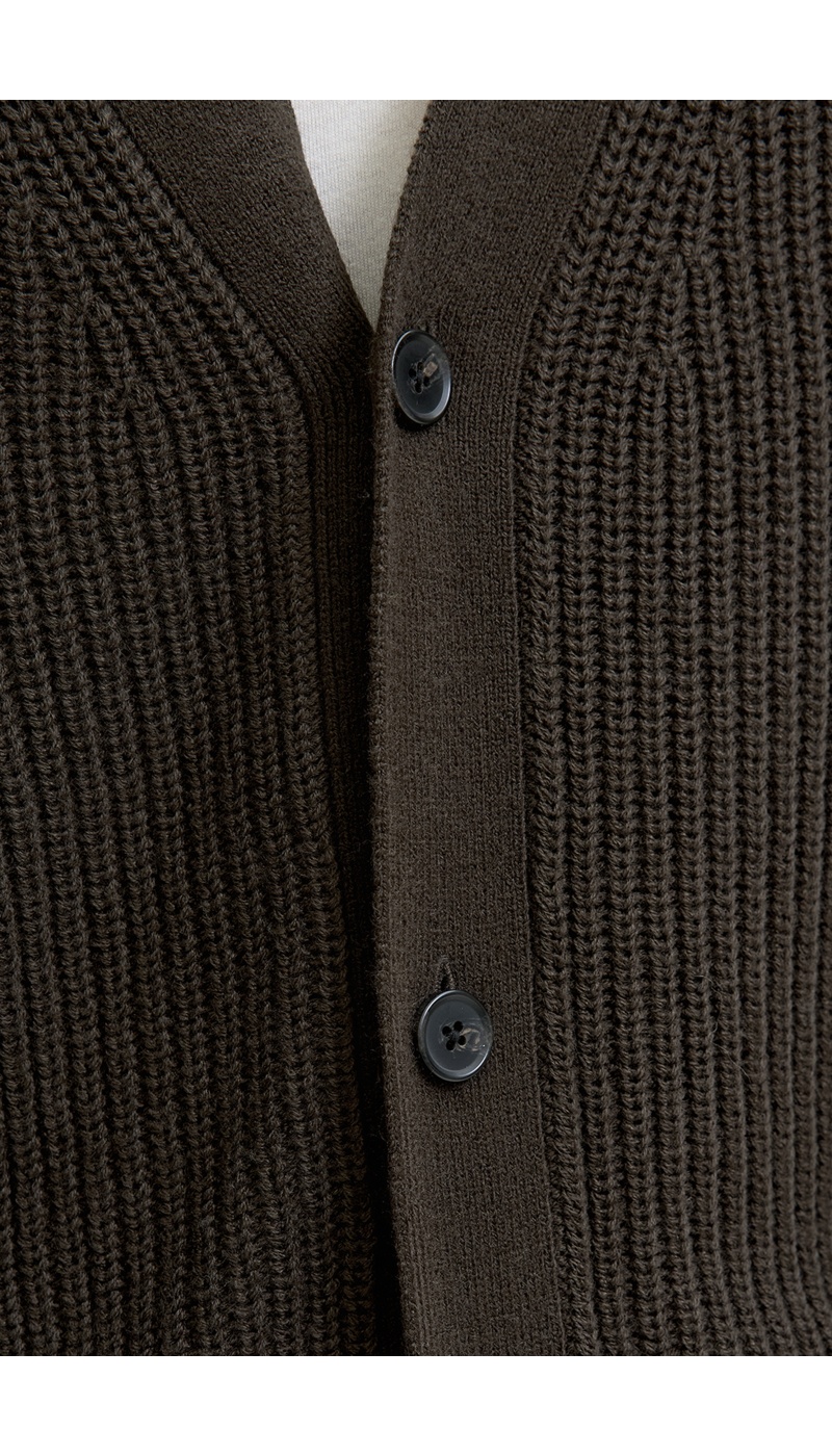 Braune gestrickte Strickjacke JJCONNOR Jack&Jones - 5 | TOPS