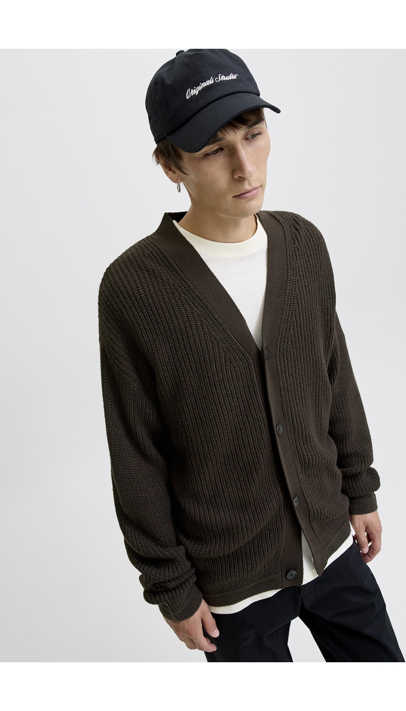 Brown knit cardigan JJCONNOR Jack&Jones - 3 | TOPS
