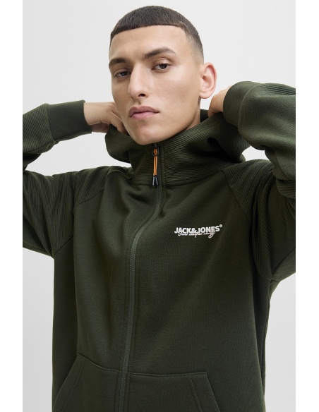 JJTHATCHER Khaki Zipper Sweatshirt Jack&Jones - 4 | TOPS