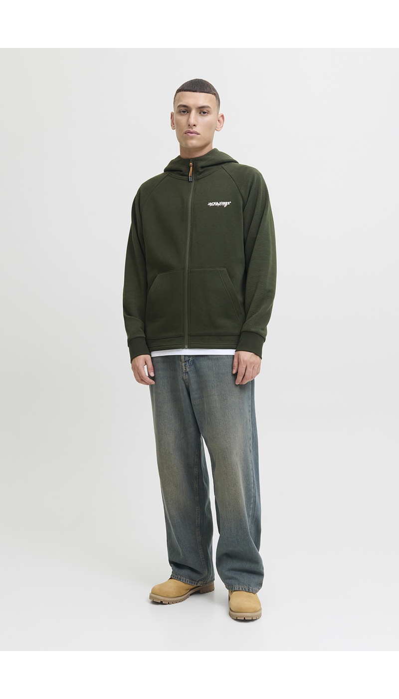 Moletom JJTHATCHER Jack&Jones Khaki com Zíper - 1 | TOPS