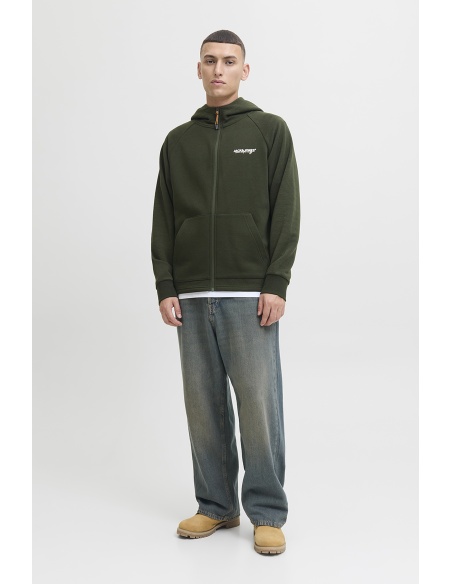 Felpa JJTHATCHER Khaki con cerniera Jack&Jones - 1 | TOP