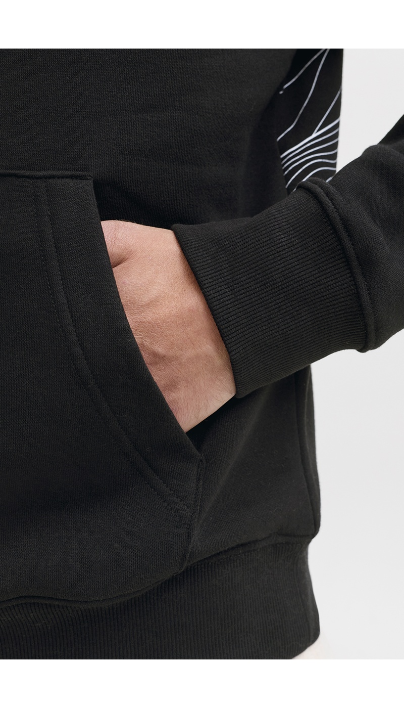 JACKandJONES POLYES BLACK SWEAT JACKandJONES POLYES BLACK SWEAT