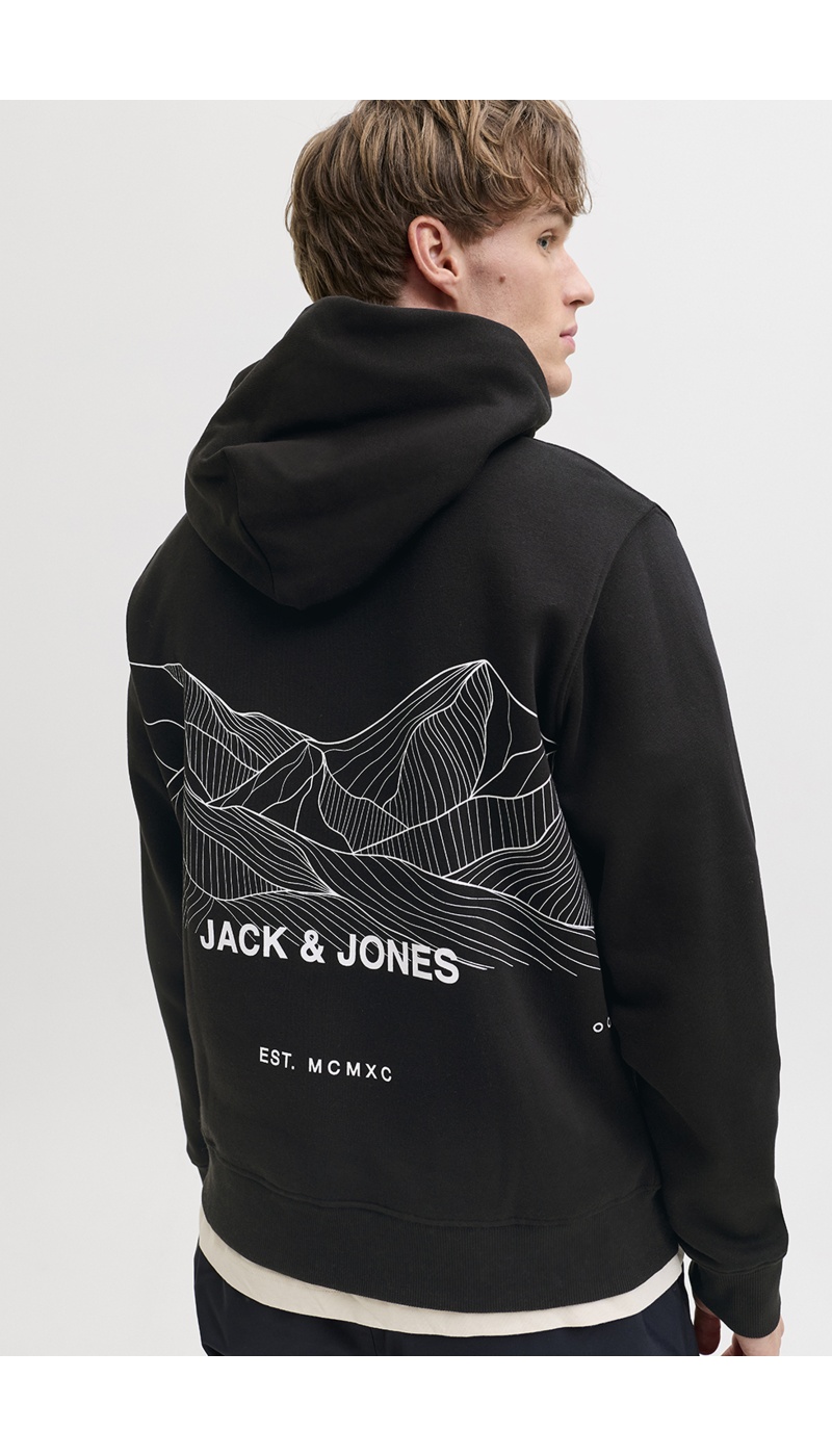 JACKandJONES POLYES BLACK SWEAT JACKandJONES POLYES BLACK SWEAT