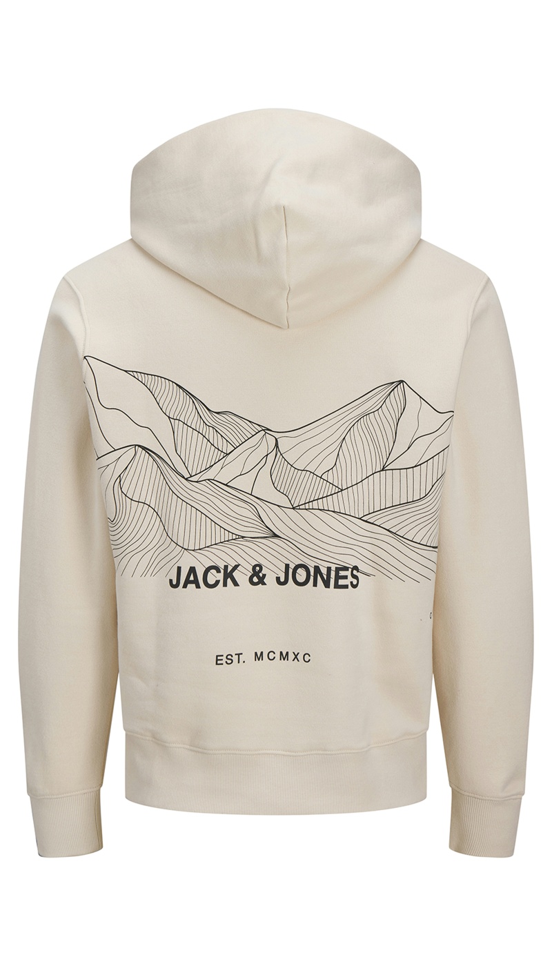 JACKandJONES WHITEC APGRAY SWEAT JACKandJONES WHITEC APGRAY SWEAT