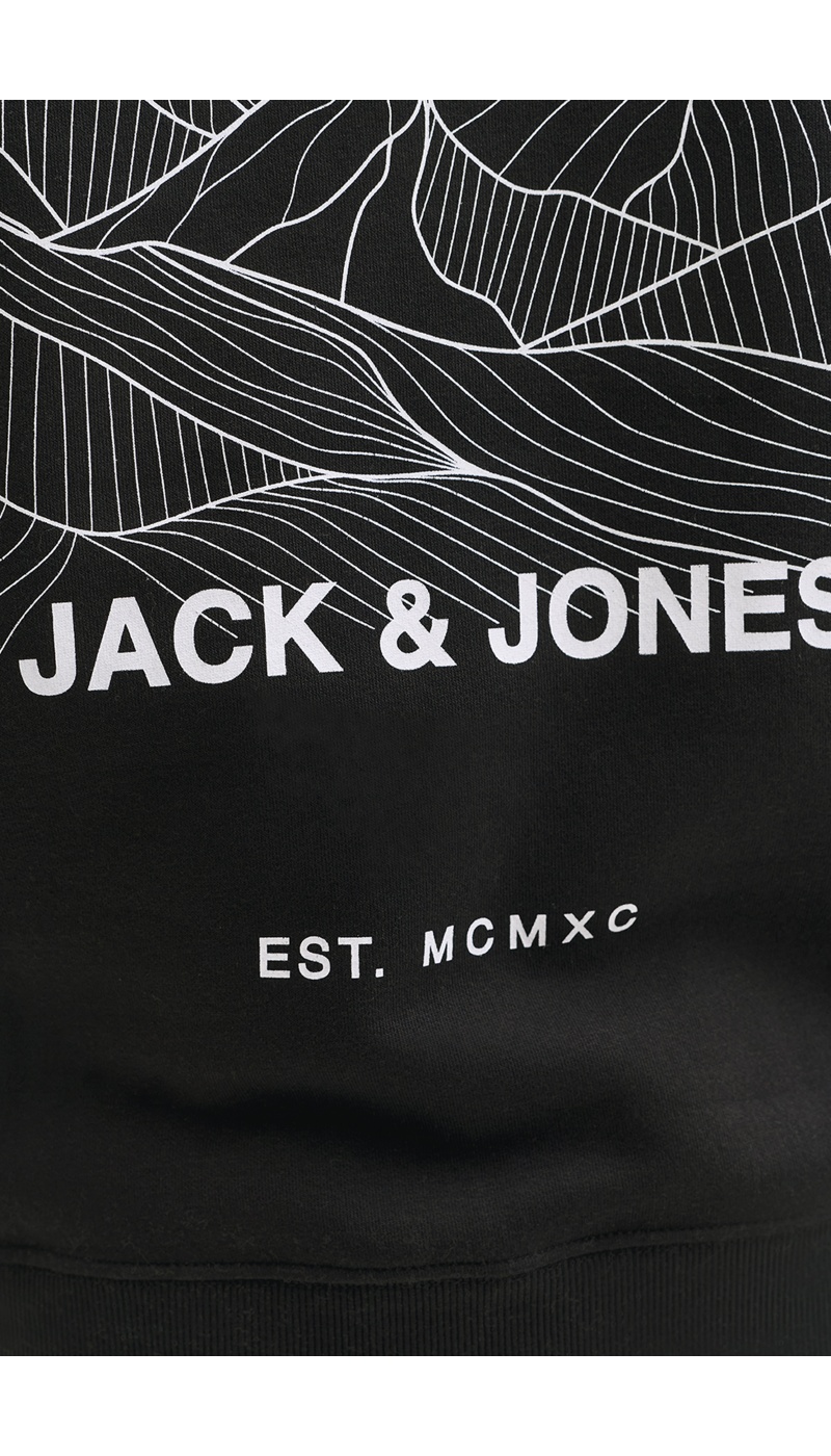 JACKandJONES POLYES BLACK SWEAT JACKandJONES POLYES BLACK SWEAT