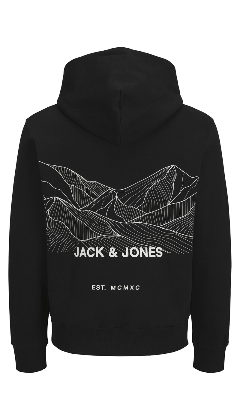 JACKandJONES POLYES BLACK SWEAT JACKandJONES POLYES BLACK SWEAT