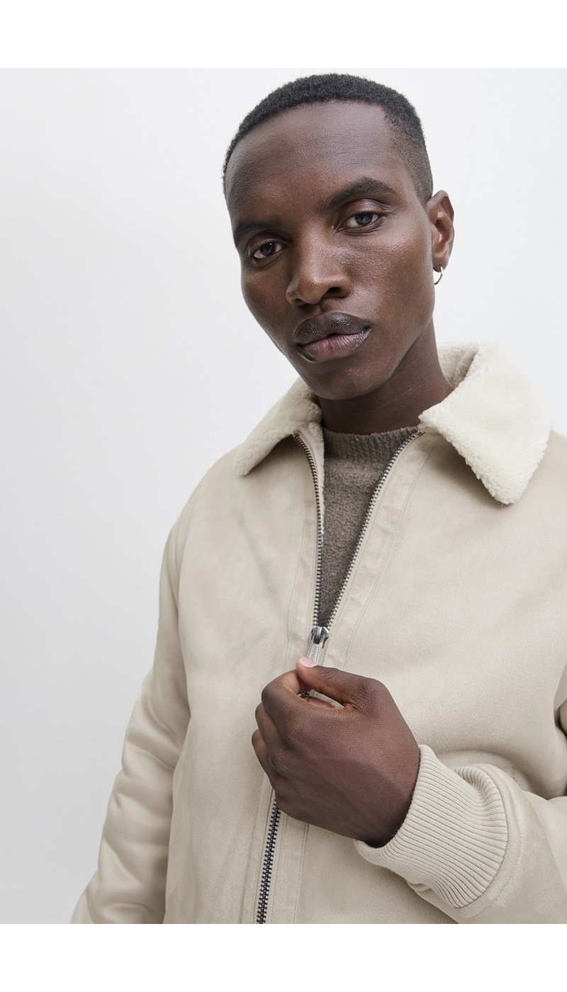 Bombers Suédine Ecru JPRCCLUKE Bombers Suédine Ecru JPRCCLUKE