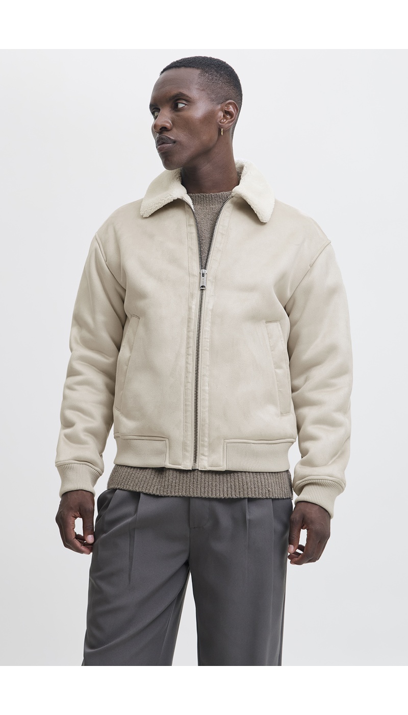 Bombers Suédine Ecru JPRCCLUKE Bombers Suédine Ecru JPRCCLUKE