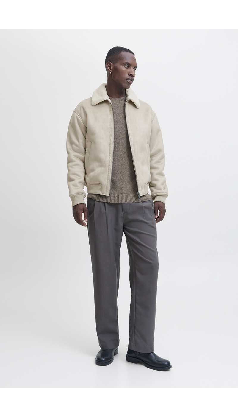 Bombers Suédine Ecru JPRCCLUKE Bombers Suédine Ecru JPRCCLUKE