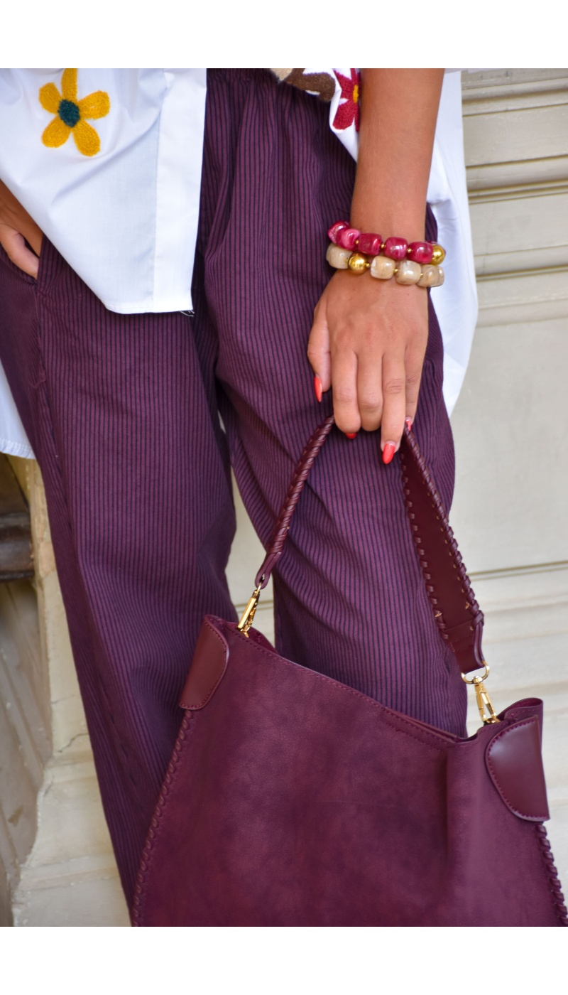 Bracelet Perle Bordeaux LISON