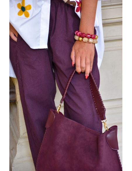 Bracelet Perle Bordeaux LISON