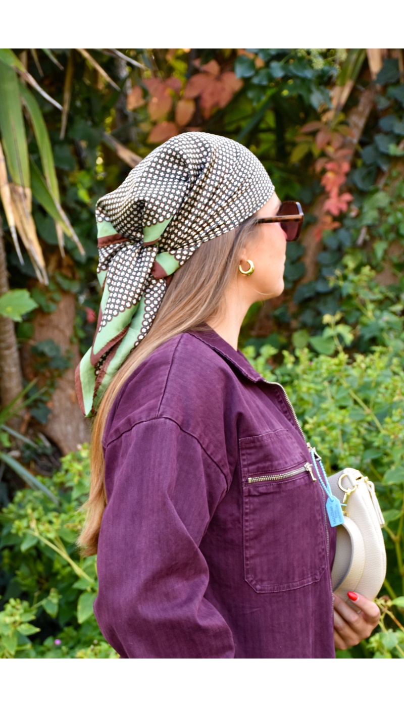 Foulard Imprimé Vert LENA