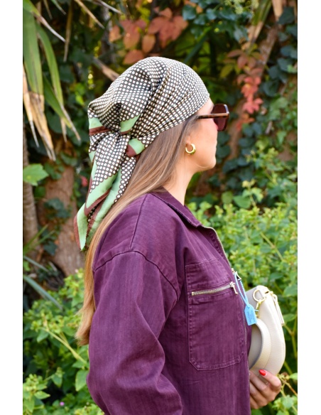 Foulard Imprimé Vert LENA
