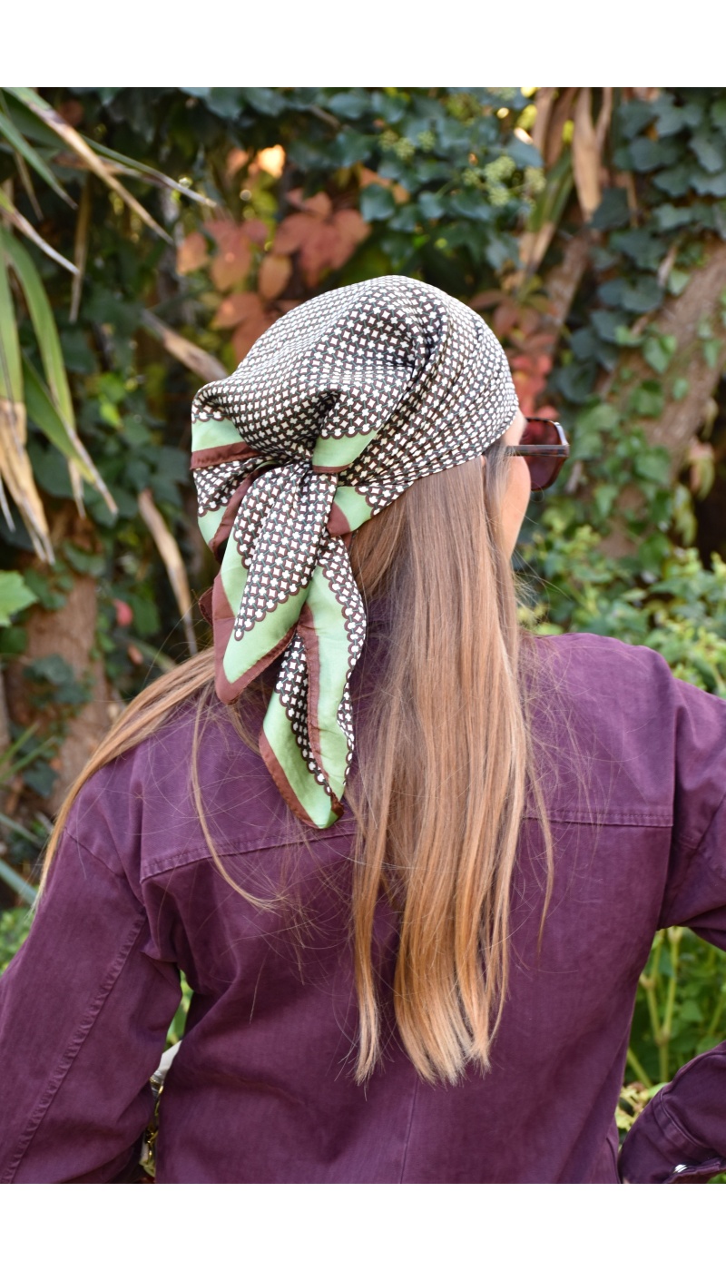 Foulard Imprimé Vert LENA