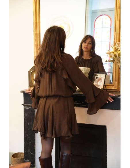 Robe Volants Chocolat VENUS