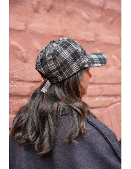 Casquette Carreaux Marron ARIA