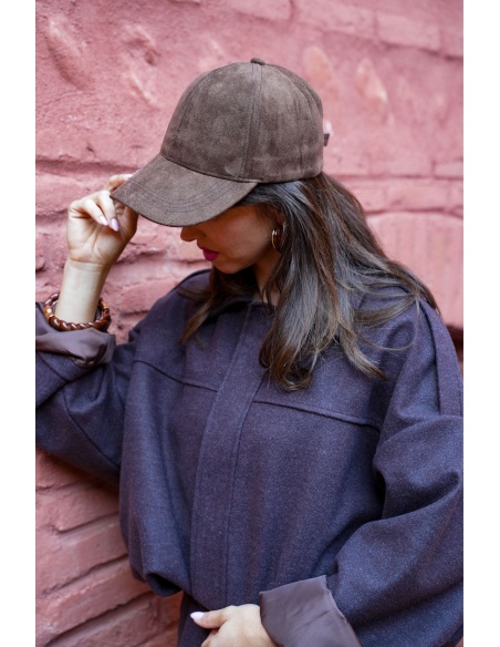 Casquette Suédine Marron ARIA