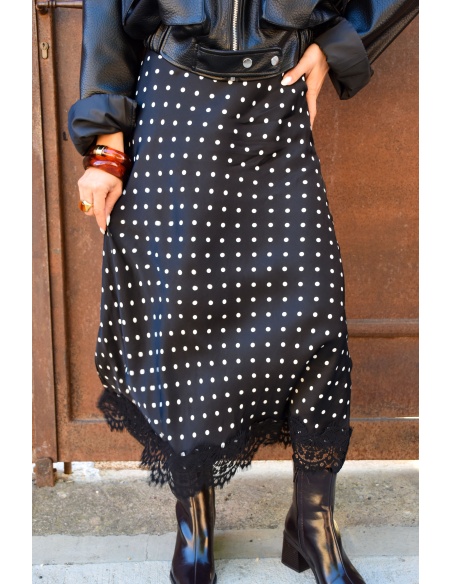 Jupe Pois Noire LILY