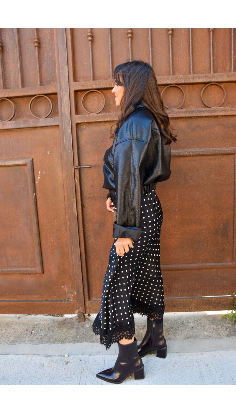 GAZZELLE(JUMELLE) POIS NOIR JUPES FEMME