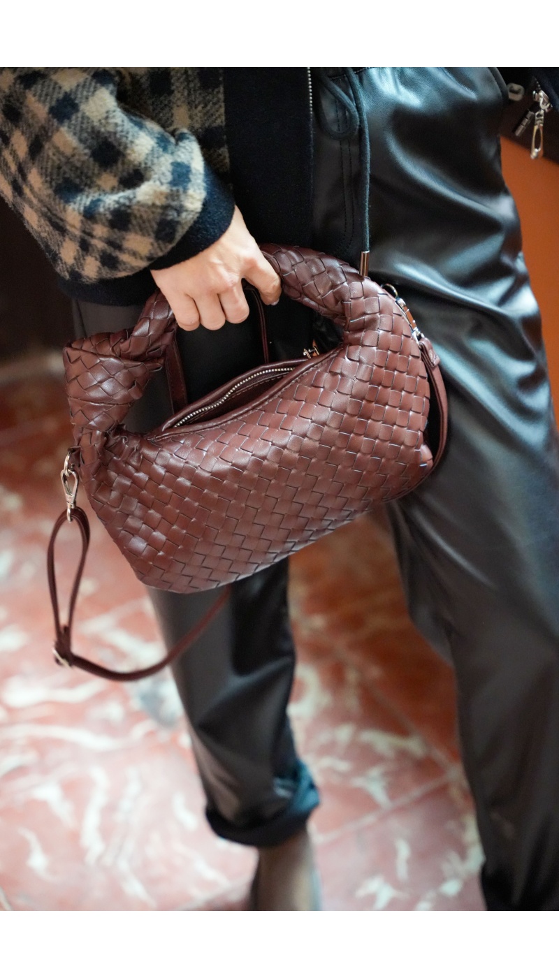 Sac Tressé Chocolat NAO